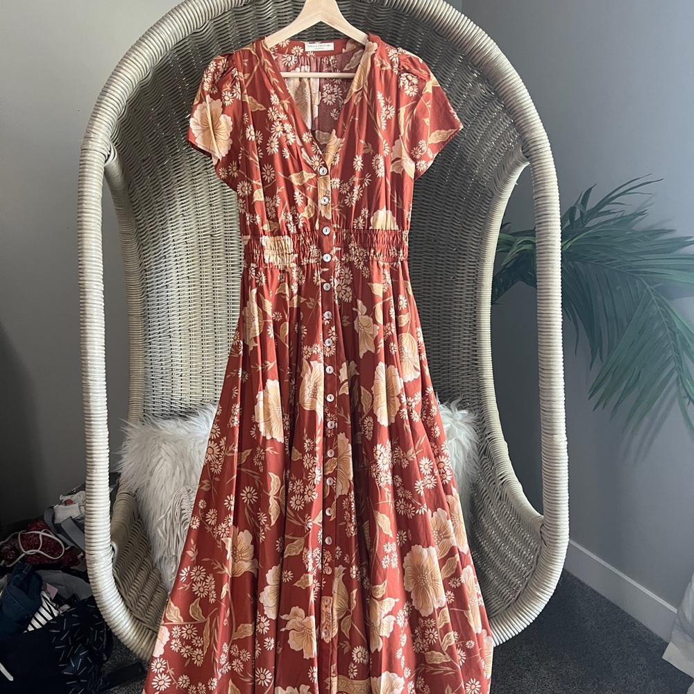 Spell and the Gypsy Sloan Gown Ochre medium.